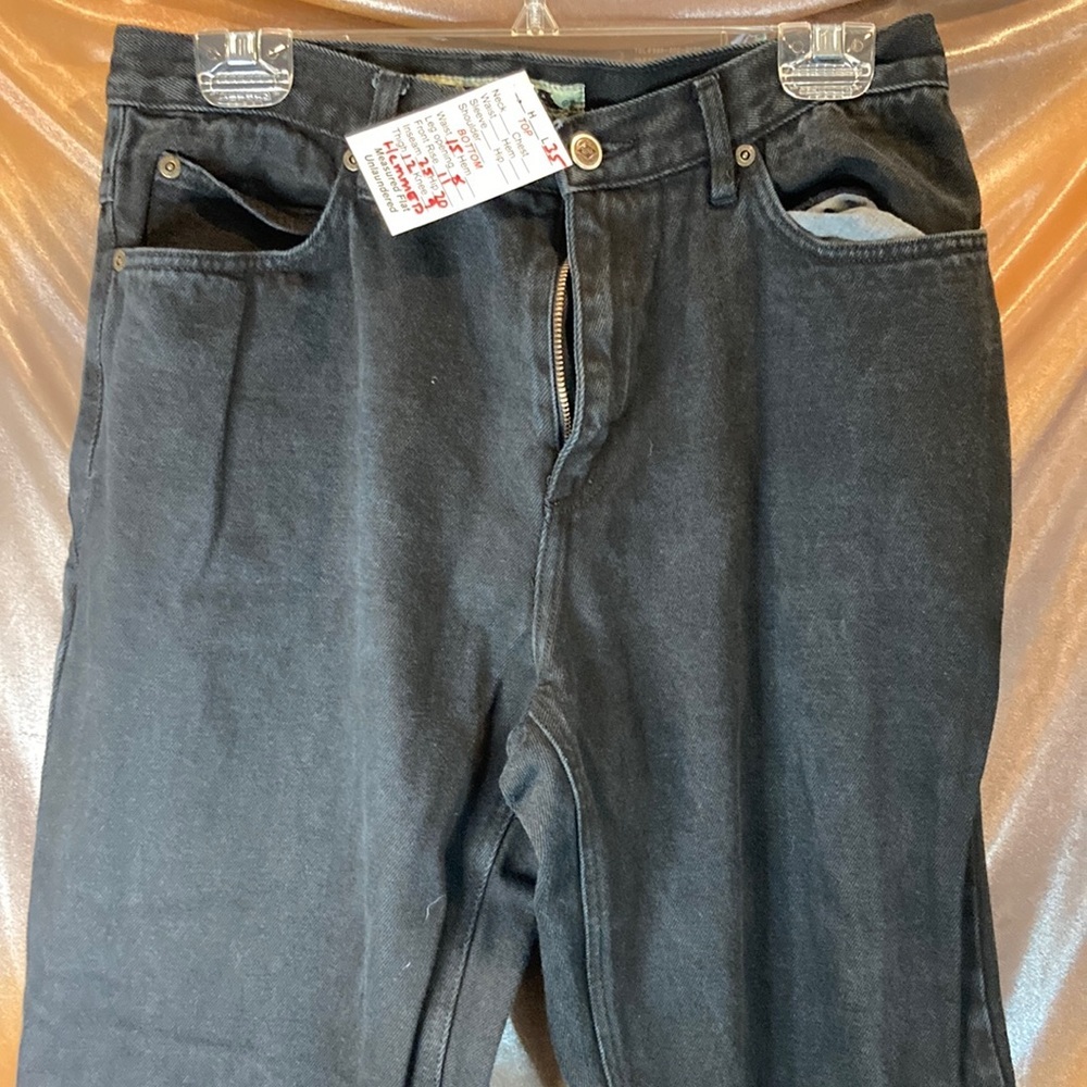 Zena y2k 00's 90's size 10 black jeans. Hemmed. 30” waist. Box 210